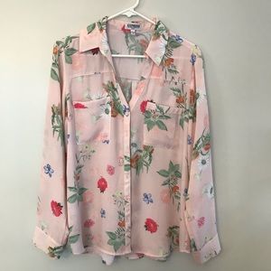 Floral print portofino slim fit shirt